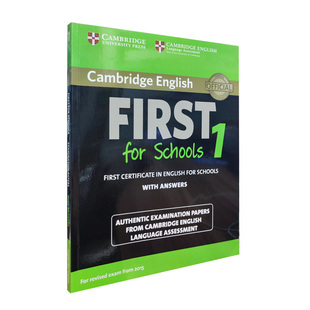 英文原版进口Cambridge English First for Schools 1含答案 英语考试剑桥FCE校园版官方真题资料  原版现货速发