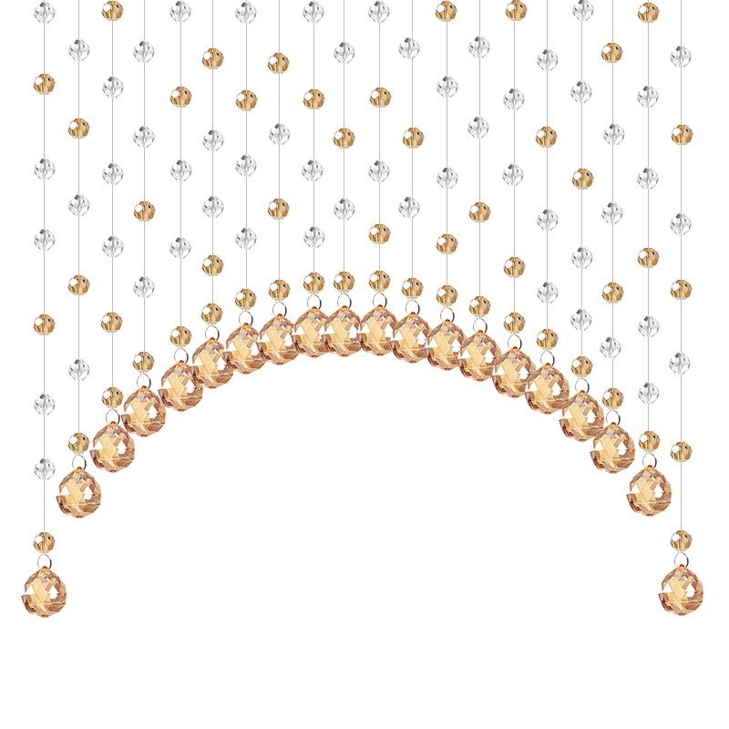 珠帘水晶隔断帘子挂帘半门帘客厅轻奢玄关屏风卧室免打孔卫生间