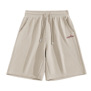 班尼路S&K系列华夫格短裤男2026夏季宽松五分裤男士居家休闲裤子A