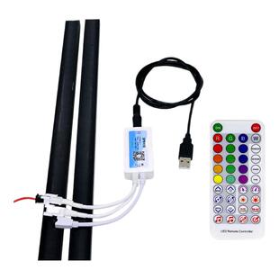 USB声控拾音硬灯条车载感应氛围灯5v桌面创意频谱LED音乐节奏灯带