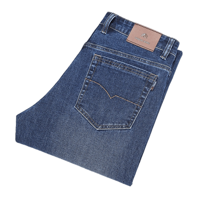 秋季新款宽松直筒休闲牛仔裤男士