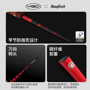 YGC朱雀小物钓竿 钓鳑鲏白条马口便携迷你溪流手竿小物杆露营钓鱼