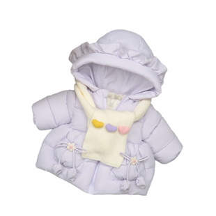 女童冬季棉衣女宝宝加绒加厚棉袄婴儿羽绒棉服小女孩冬季洋气外套