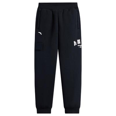 安踏男童加绒裤子运动裤加厚卫裤