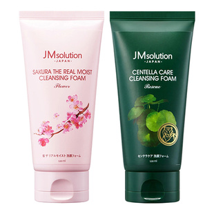 JM正品积雪草樱花洁面洗面奶男女氨基酸敏敏肌韩国面膜