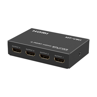 迈拓维矩MT-SP104M 高清hdmi分配器1进4出电脑笔记本录像机电视显示器监控分屏器4K音视频一分四分支分频器3D