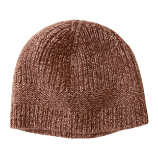 100%山羊绒材质 城市户外徒步花纱针织帽男女冬加厚保暖情侣冷帽