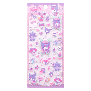 酷洛米立体泡泡贴画Kuromi stickers女孩可爱卡通玩具奖励小贴纸
