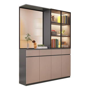 玄关柜入户正对门一体屏风隔断客厅2025新款实木进门鞋柜门厅柜子