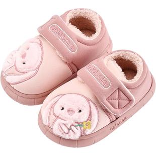 巴拉巴拉儿童棉拖鞋男童女童包跟保暖鞋子秋冬款童鞋宝宝家居鞋小