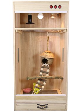 蜜袋鼯蜜袋鼬龙猫鸟四季专用保温饲养箱高箱笼子保暖静音别墅用品