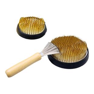 铜针剑山插花器套装禅意花插中式插花器皿日式花道插花底座针工具