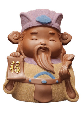 紫砂吉祥装饰家居店铺福禄寿摆件