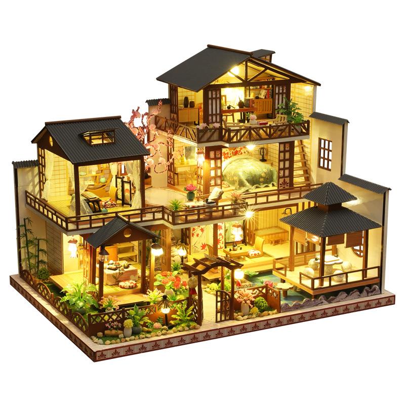 森之庭木质手工拼装建筑模型小屋