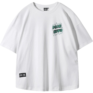 肌肉狗 运动休闲短袖T恤男时尚性感印花宽松半袖上衣训练健身衣服