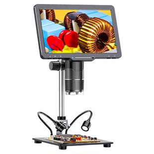 太阳火10.1寸大屏幕高倍2500倍数码显微镜高清像素200万电子元件芯片电容组焊接检测汽车表盘手机维修工业用