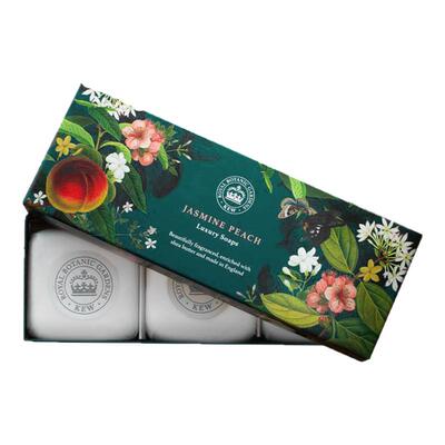 【母亲节礼物】Kew邱园茉莉和桃香氛皂100g*3沐浴皂英国伴手礼