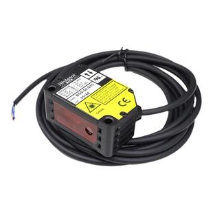 远距离背景抑制激光传感器漫反射光电开关黑白等距1米可调最远2米