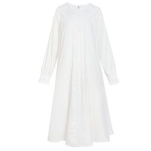 法式高级女士宫廷风睡裙女款纯棉v领长袖宽松公主风睡衣女春秋裙