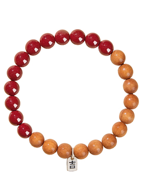 【100%官方正品】朱砂老桃木手串