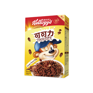 家乐氏可可力进口儿童即食冲饮高钙麦脆早餐食品冲饮酒店早餐麦片