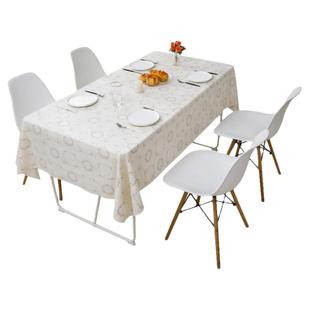 防水防油桌布免洗防烫pvc塑料餐桌垫家用茶几蕾丝台布长方形盖布