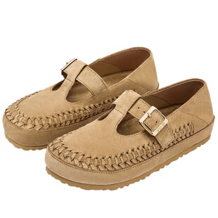 明星同款73hours女鞋开心果秋季新款两穿勃肯鞋休闲乐福鞋袋鼠鞋