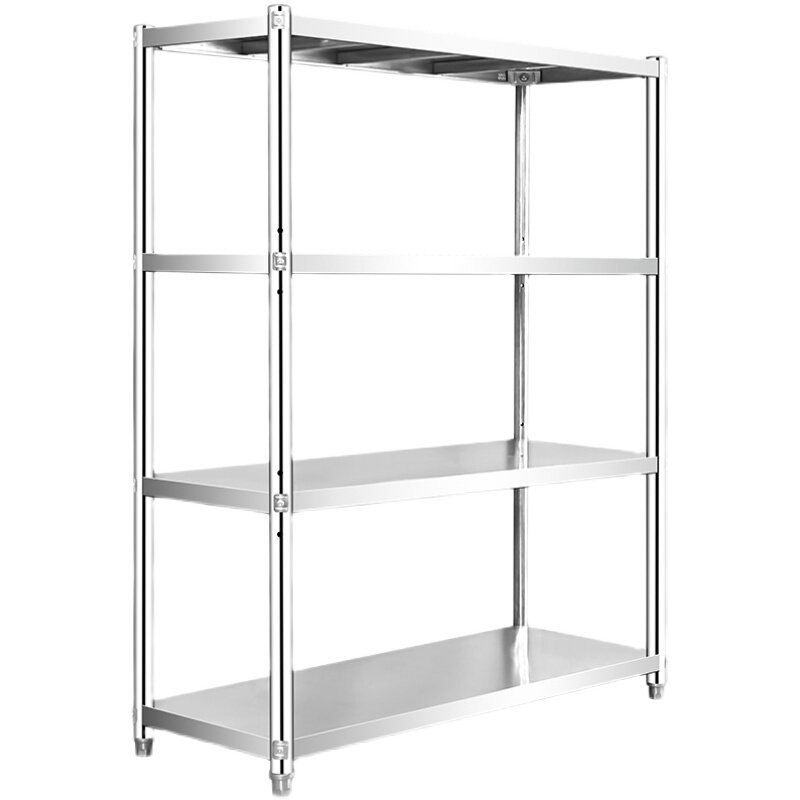 达派屋304不锈钢微波炉置物架厨房落地多层放锅架烤箱带轮加厚