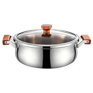 加厚食品级316不锈钢锅矮清汤锅具家用电磁炉专用吃火锅的火锅盆