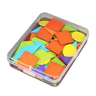 平面几何图形教具一年级下册数学几何片长方形正方形七巧板学具