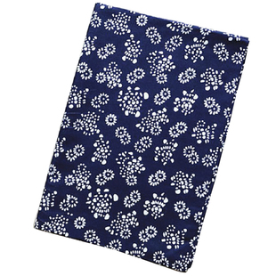 乌镇蓝印花布料纯棉蜡染青花布中国民族风蓝花布幼儿园装饰桌布