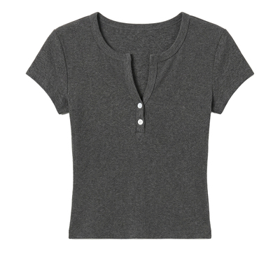 千朔夏季辣妹设计感T恤短款短袖