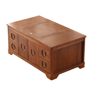 实木茶几新中式家用客厅长方形简约茶台茶吧机一体桌小型办公室桌