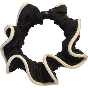 法式小香风高级感云朵肥肠圈撞色气质丸子头发圈扎马尾发饰高弹力