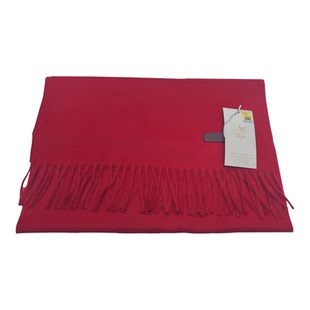 鹿王100%山羊绒围巾男女保暖百搭流苏针织围脖经典灰色冬季新款