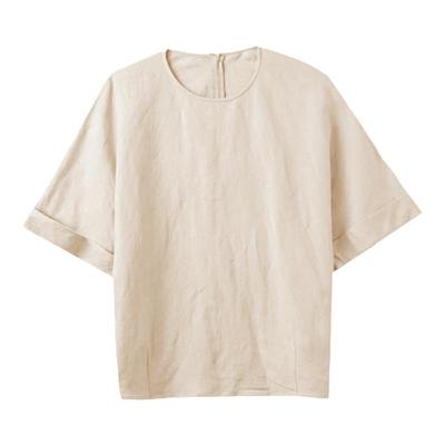 GOLDENBARRY极简廓形亚麻上衣