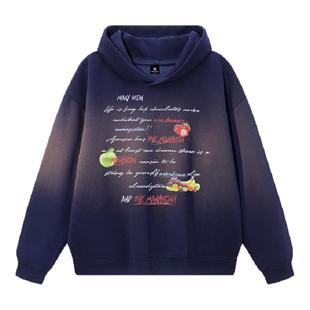 MANYSTON 美式连帽卫衣男生款春秋季宽松休闲青少年套头帽衫外套