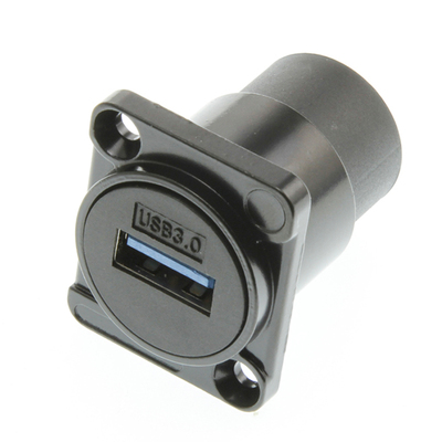 D型USB2.0/3.0面板安装圆尾插座