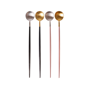 不锈钢小勺子ins风咖啡杯子用长柄搅拌勺精致女可爱冰淇淋甜品勺