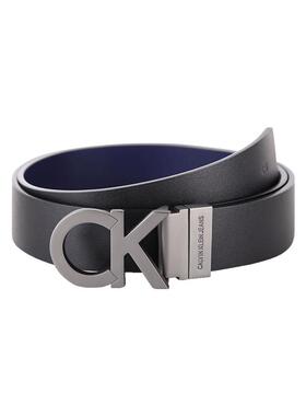 CK男真皮双面字母带头牛皮腰带