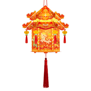 新年儿童手提灯笼手工diy2026新款马年春节元宵节小花灯制作材料