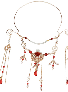 原创手工古装风明制璎珞汉服配饰