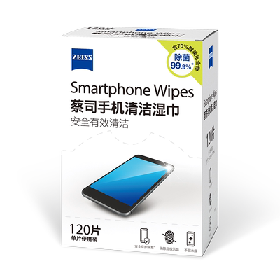蔡司手机屏幕清洁湿巾120片