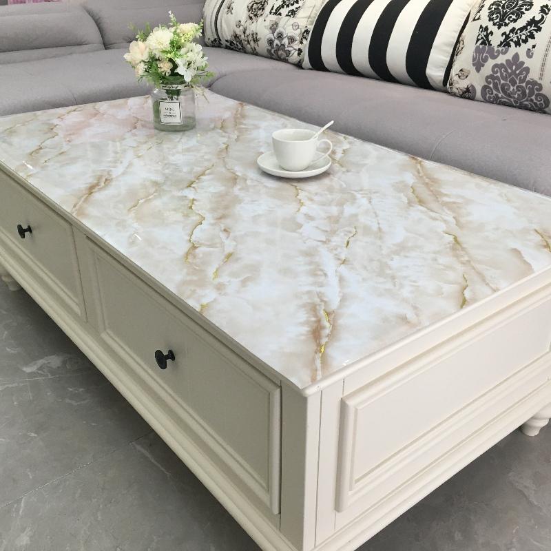 软玻璃加厚PVC桌布防水防烫防油餐桌垫免洗茶几垫透明磨砂水晶板