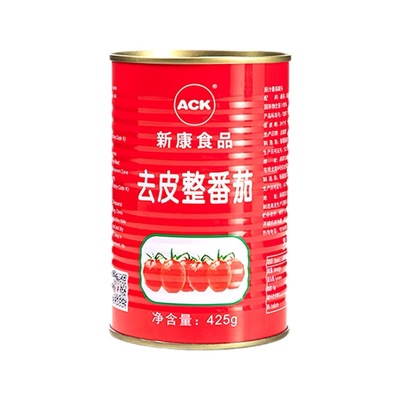 25年新货新疆新康去皮整番茄罐头原汁自然熟0脂肪无添加剂罐装