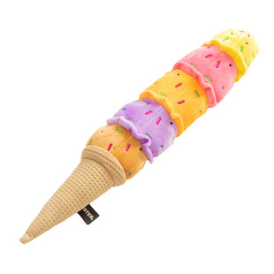 Qmonster冰淇淋狗狗发声玩具解闷互动拔河耐咬慢回弹中大型犬边牧