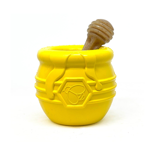 狗耐咬洁牙丰容碗 美国Sodapup进口天然橡胶小熊维尼慢食碗硬骨棒