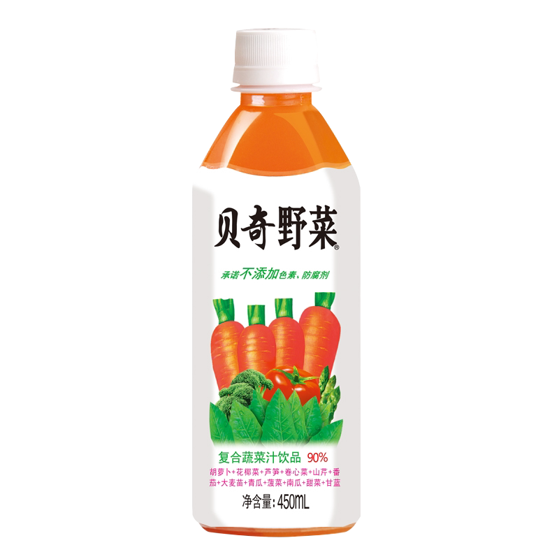 贝奇野菜汁450mlx5瓶胡萝果味/风味/果汁饮料