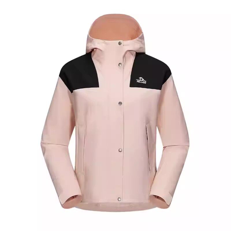 伯希和户外单层冲锋衣2025新款Teflon三防面料登山服时尚拼色外套