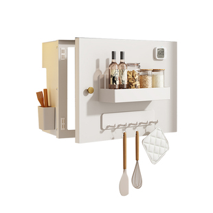 热水器遮挡罩开门磁吸厨房然气壁挂遮丑置物架燃气管道装饰洞洞板